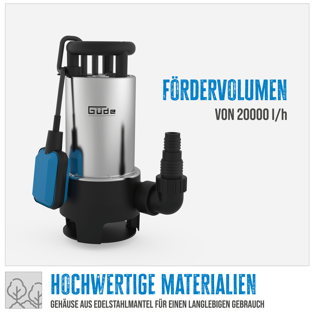 Güde® Schmutzwassertauchpumpe GS 1103 PI image number 4