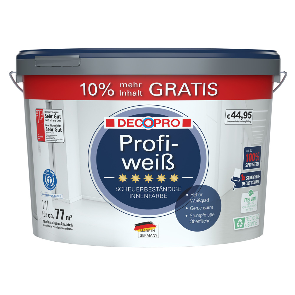 DECOPRO Profiweiß 11 Liter matt hochdeckend