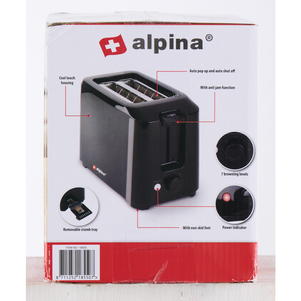 alpina® Toaster 2-Schlitz mit 700 Watt image number 4