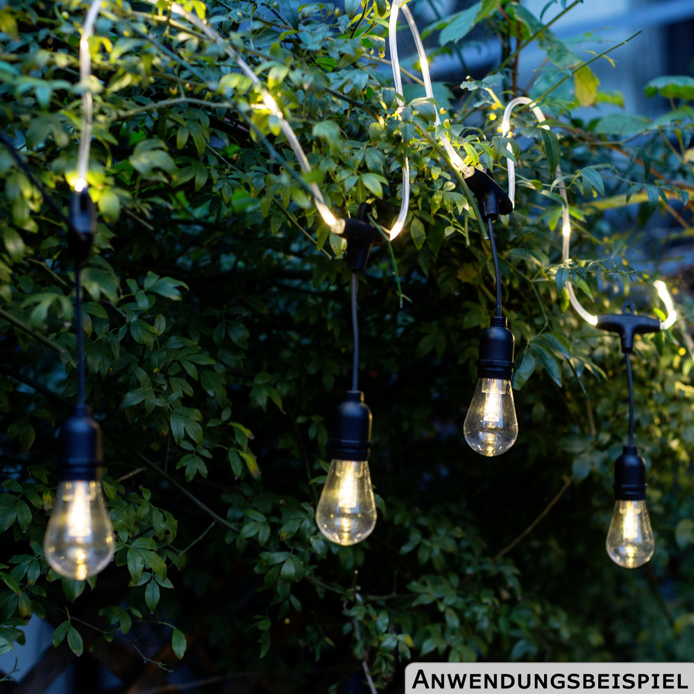 LED-Lichterkette 10 m warmweiß mit 10 Glühbirnen image number 3