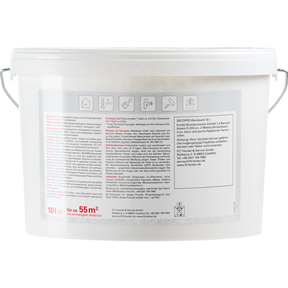 DECOPRO Wandwei&szlig; 10 Liter matt image number 1