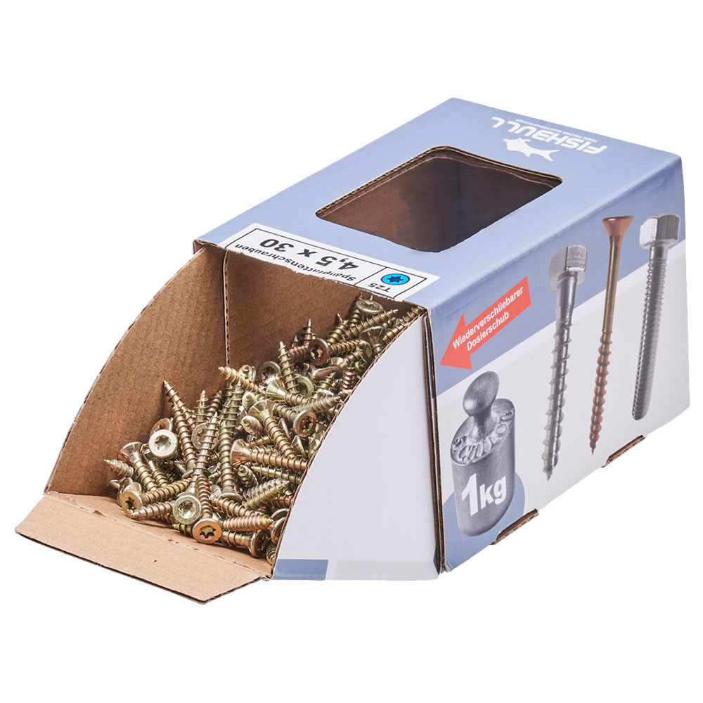 Spanplattenschraube 4,5x30 mm IVZ 1kg FISHBULL-Pack Senkkopf Vollgewinde image number 3