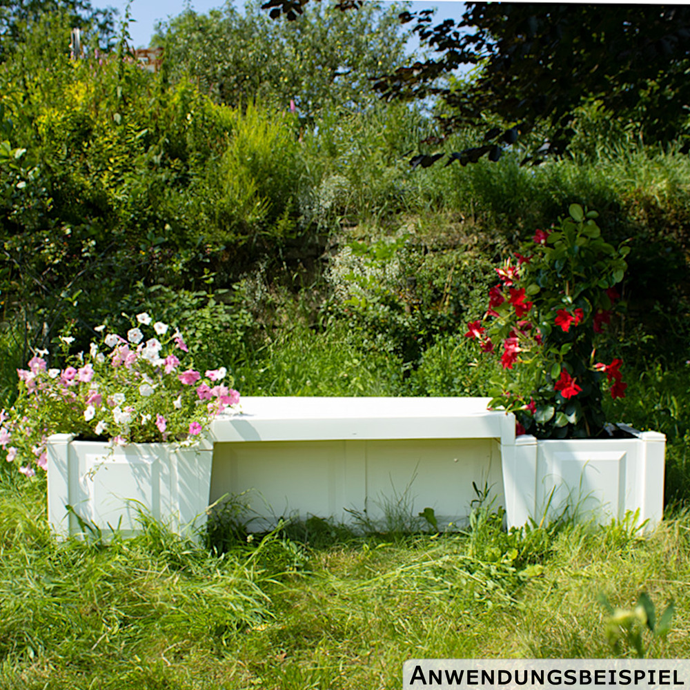Gartenbank Berlin 2-Sitzer aus Kunststoff mit zwei Pflanzkästen image number 8