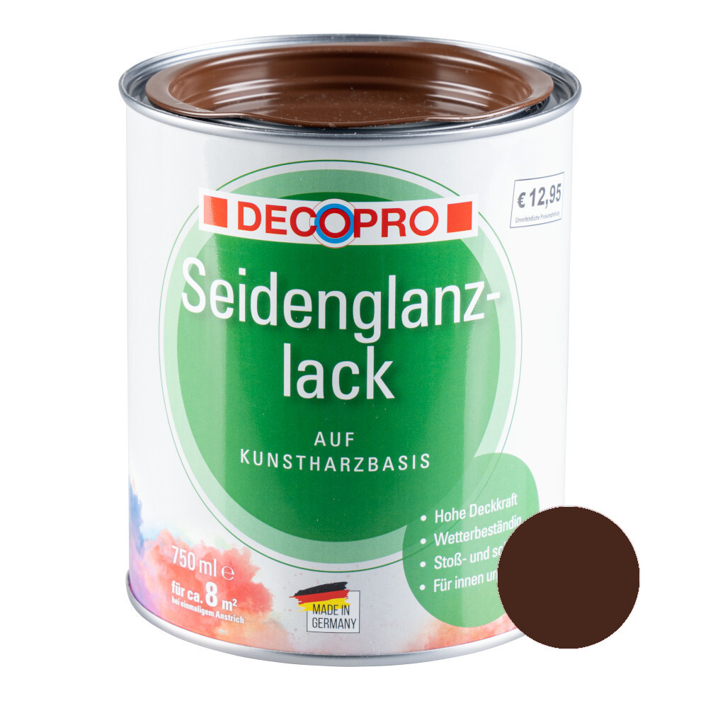 DECOPRO Seidenglanzlack nussbraun RAL 8011 für innen und außen image number 0