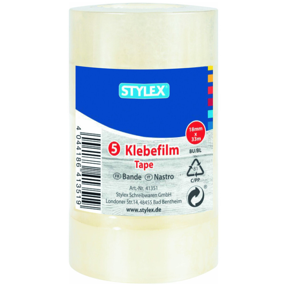 Klebefilm 18 mm x 33 m 5 Stück image number 0