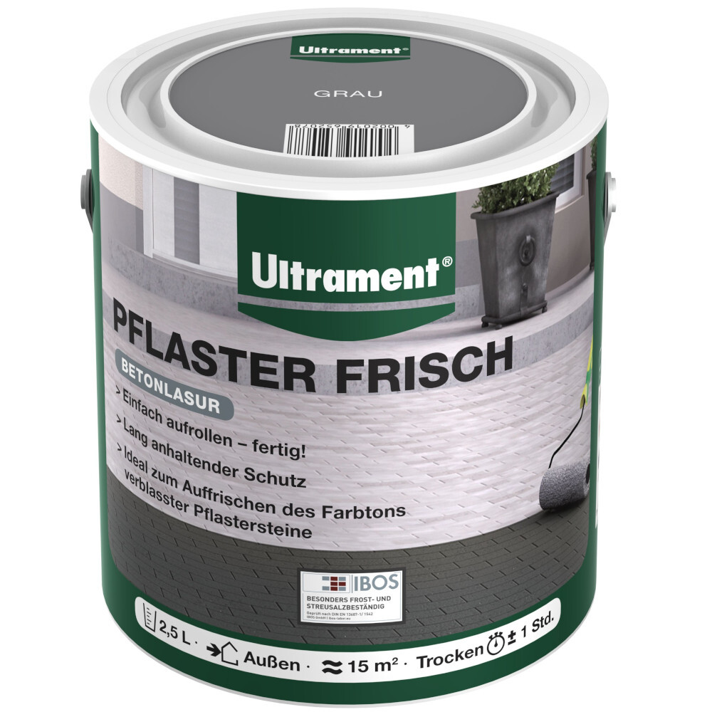 Ultrament Betonlasur Pflaster Frisch 2,5 Liter grau