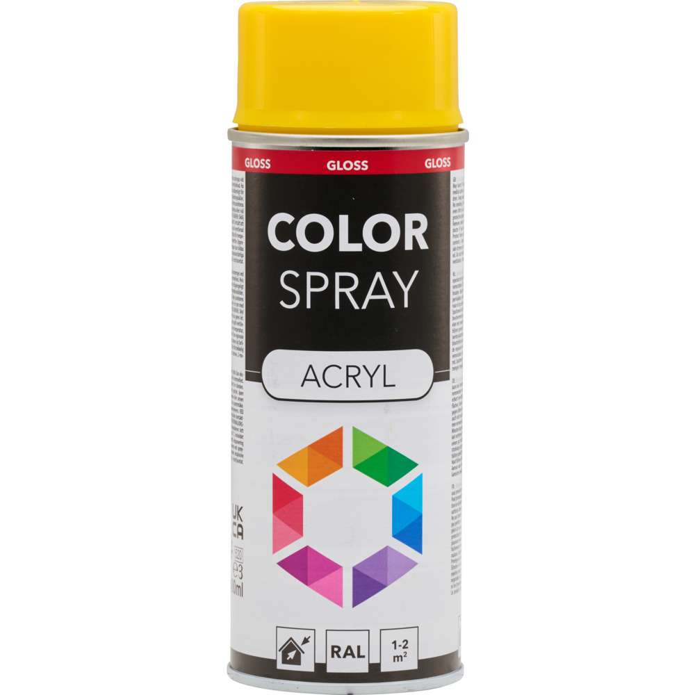 Lackspray gl&auml;nzend 400 ml Acryl RAL 1021 rapsgelb image number 0