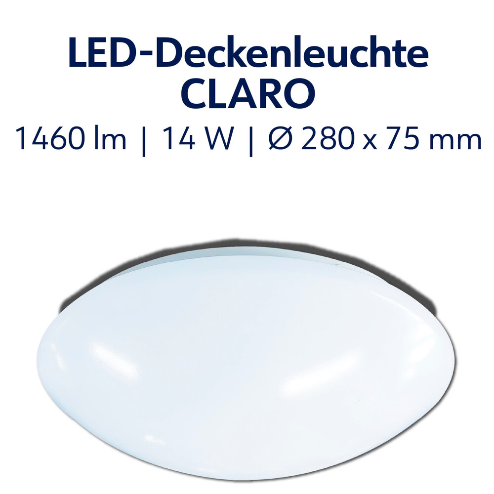 LED-Wand- und Deckenleuchte 28cm, 1460 Lumen, neutralwei&szlig; image number 1