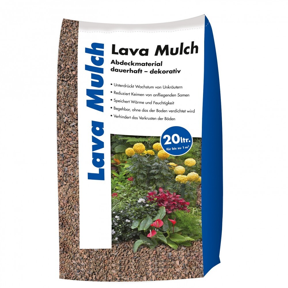 Lava-Mulch 20 Liter mit Körnung von 8 bis 16mm in Rot image number 0