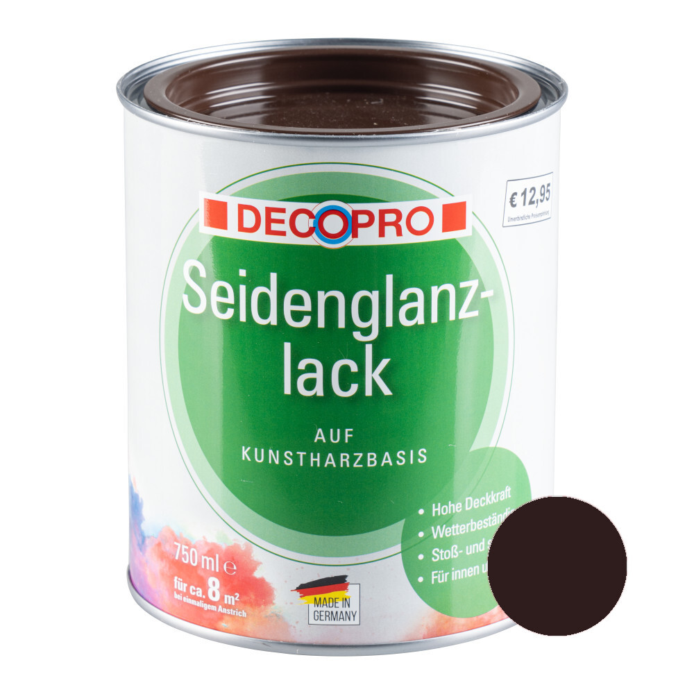 DECOPRO Seidenglanzlack schokoladenbraun RAL 8017 für innen und außen