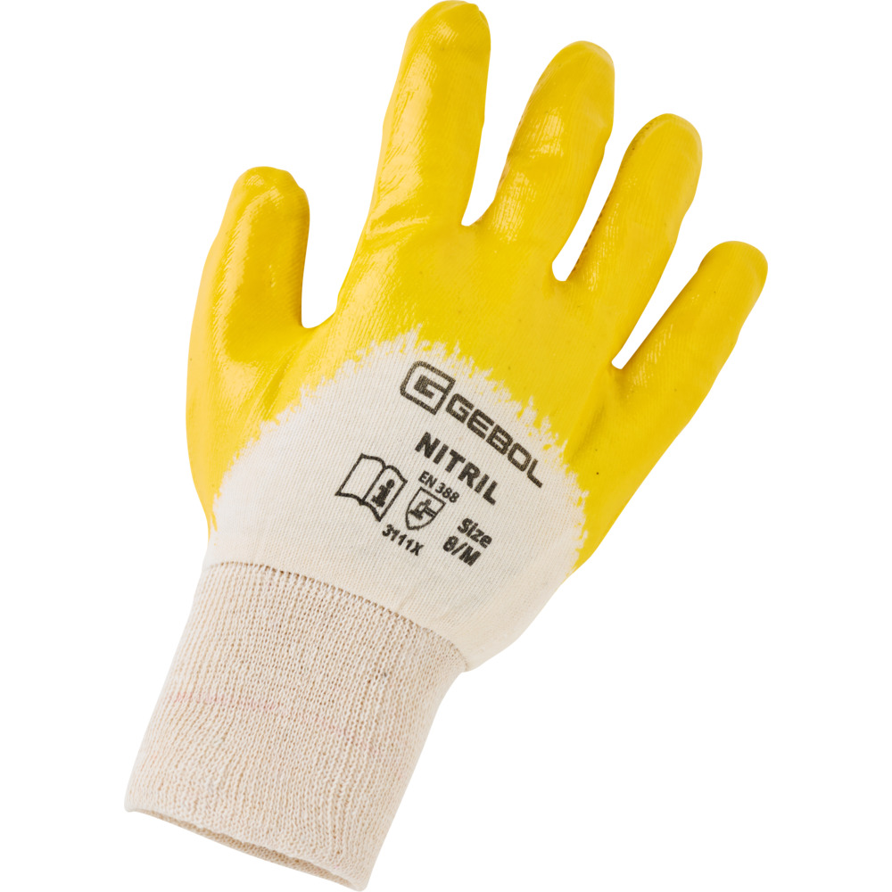 Arbeitshandschuhe Nitril Größe 8 aus Baumwolle mit 3/4-Nitril-Beschichtung image number 1