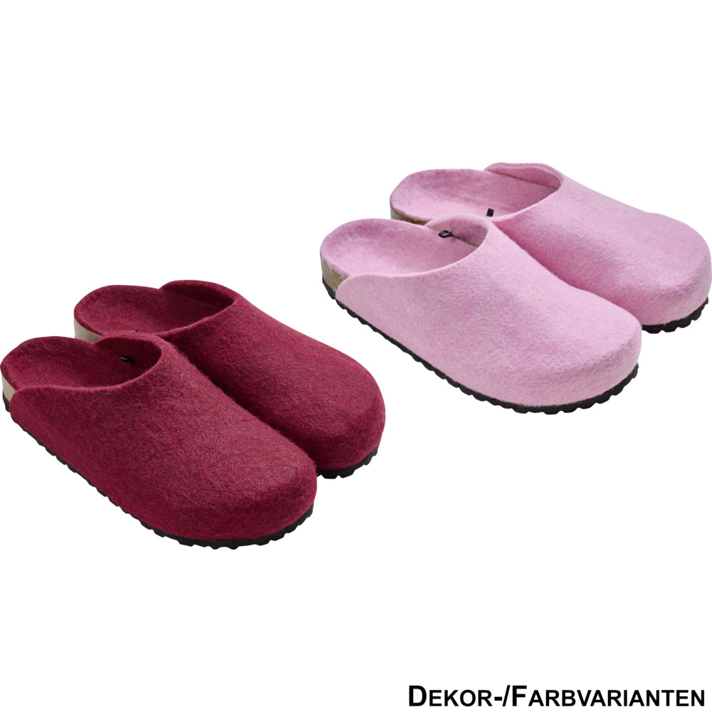 Clogs Größe 37 bis 41 für Damen aus Filz