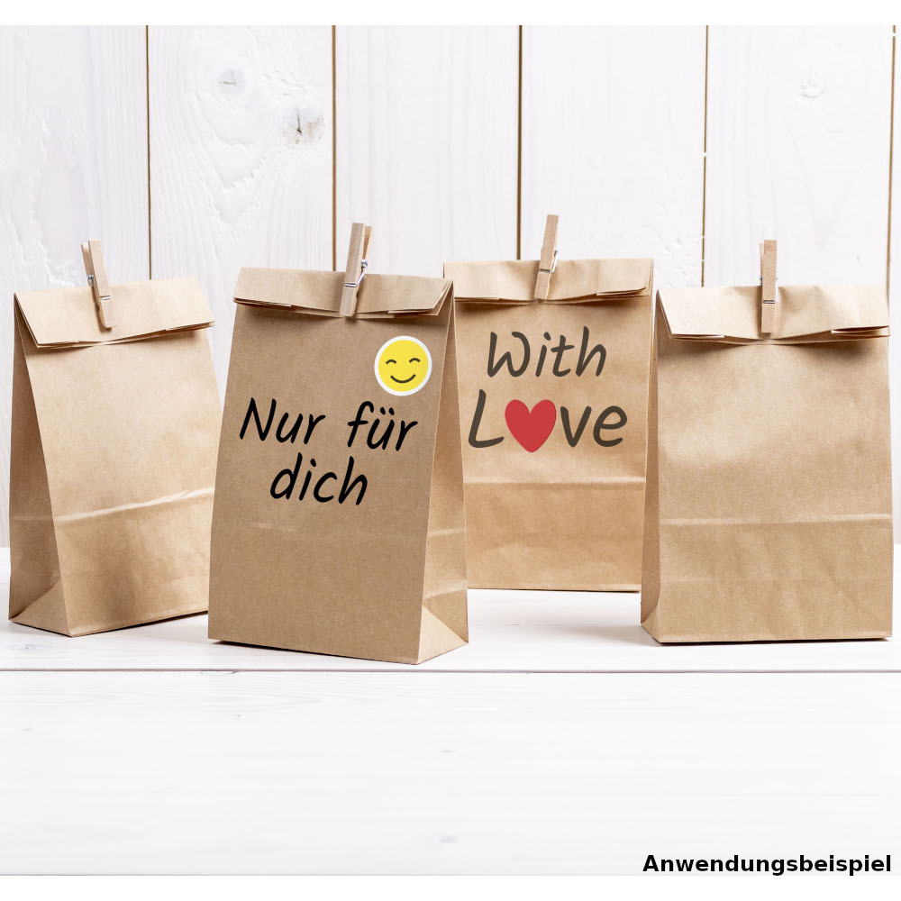 Geschenktüten 6 Stück aus Kraftpapier braun, 21 x 12 x 6 cm