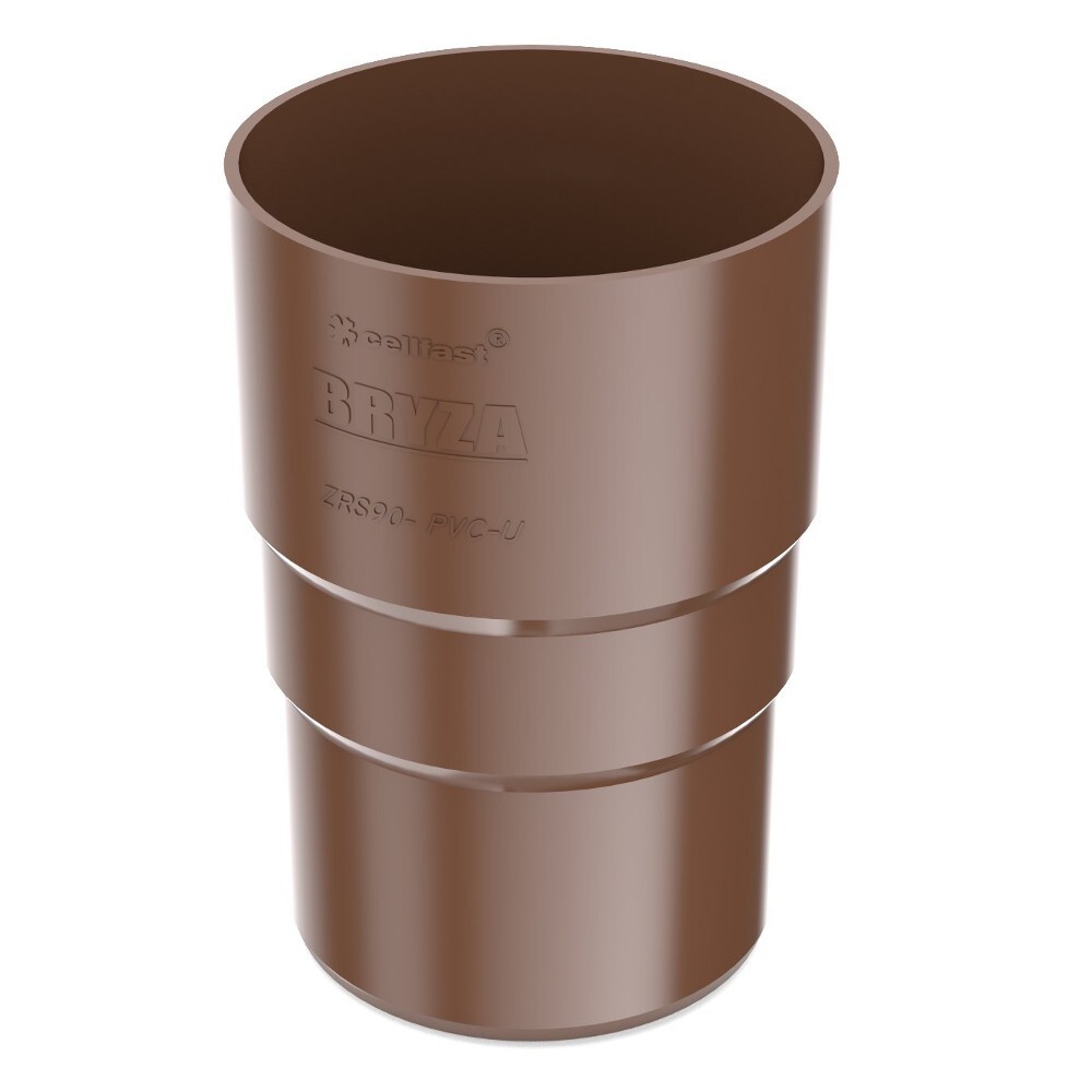 Fallrohrmuffe NW 90 PVC braun