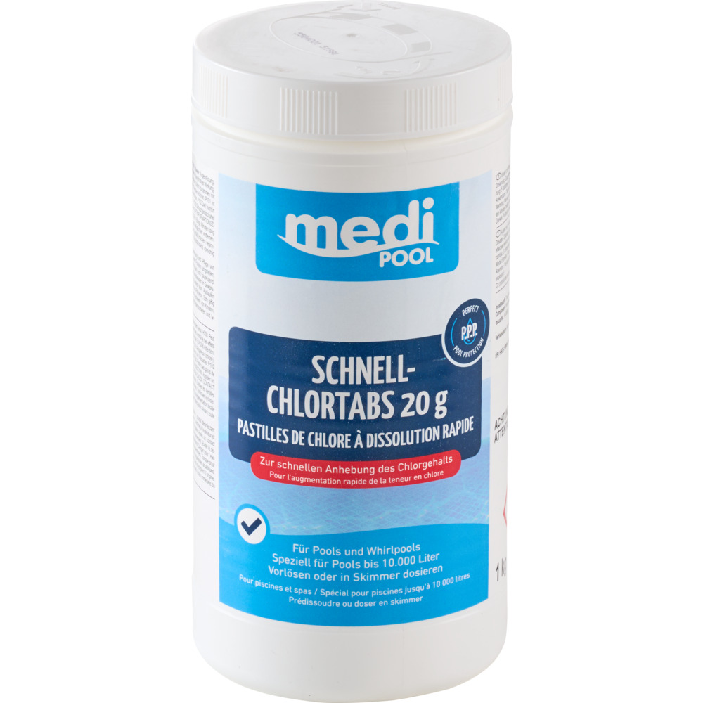 mediPOOL Schnell-Chlor-Tabs 20 g, 1 kg image number 2