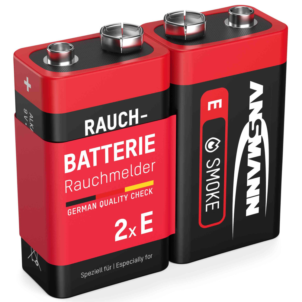 ANSMANN Alkaline 9V E-Block Batterie, 2er-Set image number 1