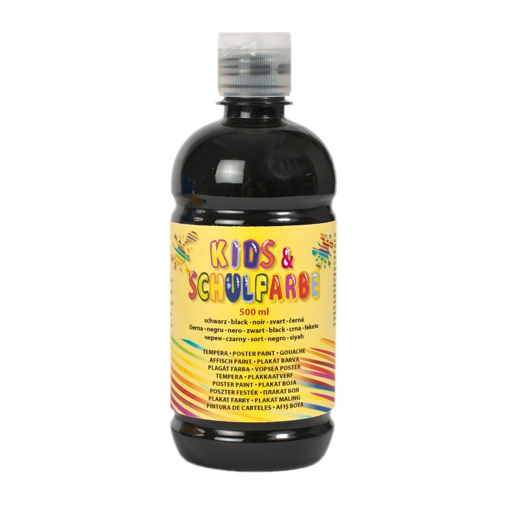 The Wall Kinderschulfarbe Tempera in Schwarz 500 ml