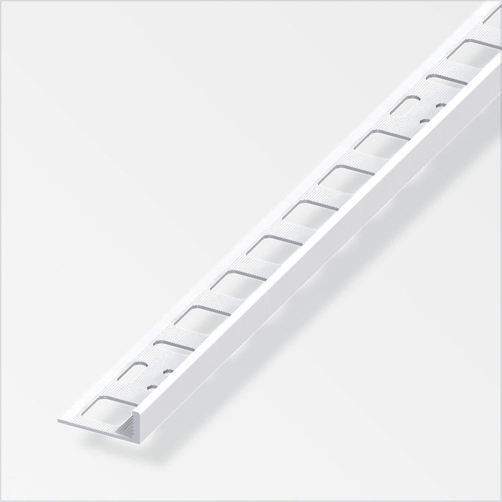 Fliesenprofil PVC 2500 x 8 x 21 mm brillantwei&szlig;