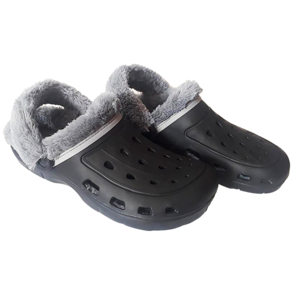 Clogs Größe 36 bis 45 aus Kunststoff in verschiedenen Farben mit Fell