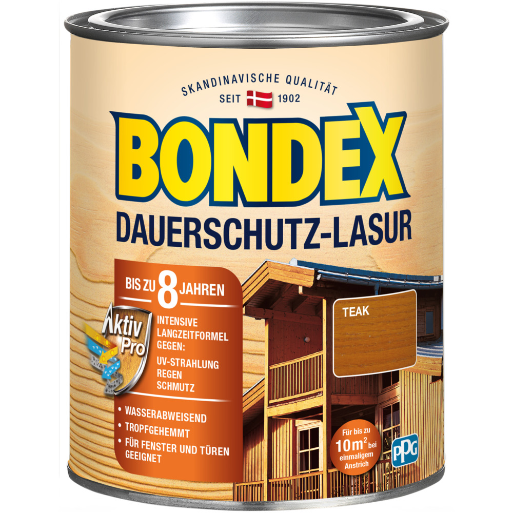 BONDEX Dauerschutz Lasur Teak 750 ml image number 0