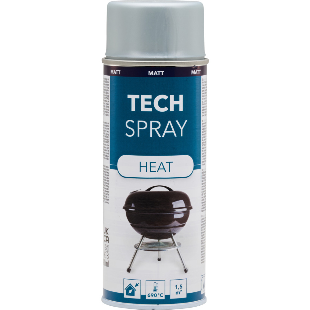 Lackspray 400 ml silber matt, 600° hitzebeständig image number 0