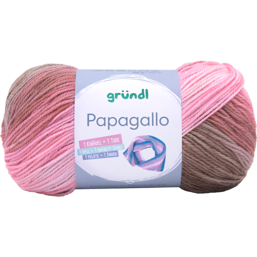 Papagallo Garn 100 g rosa-olive