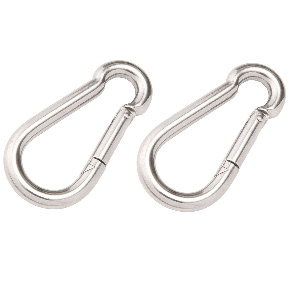 Karabiner 4 x 40 mm verzinkt, 2 Stück, Belastbarkeit 10 kg