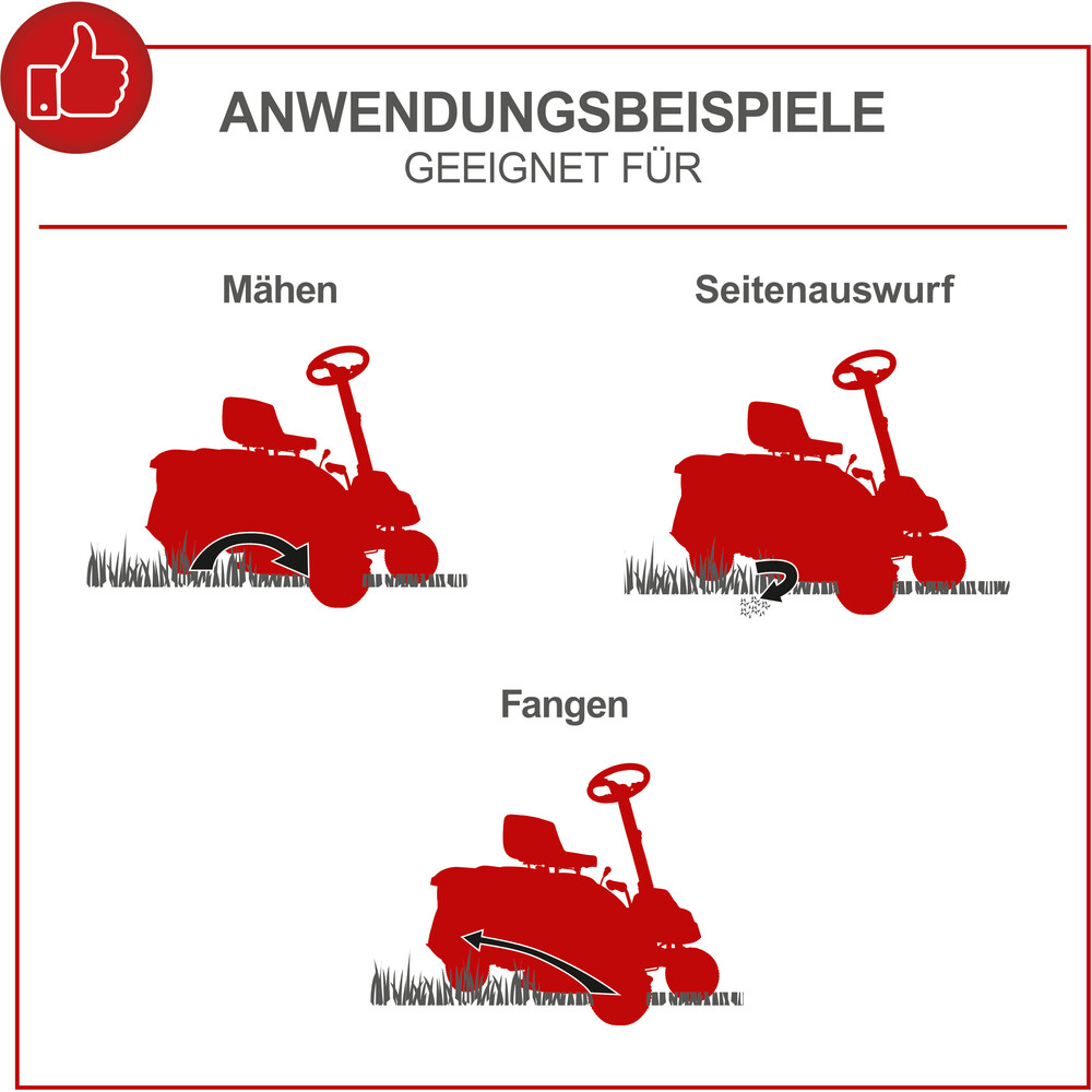 scheppach Benzin-Aufsitzrasenm&auml;her MR 200-61 und Akku-Rasentrimmer im Set image number 7