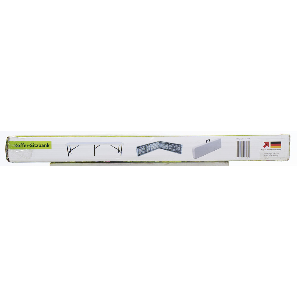 Klappsitzbank 180x28x43,5 cm aus HDPE in Weiß image number 5
