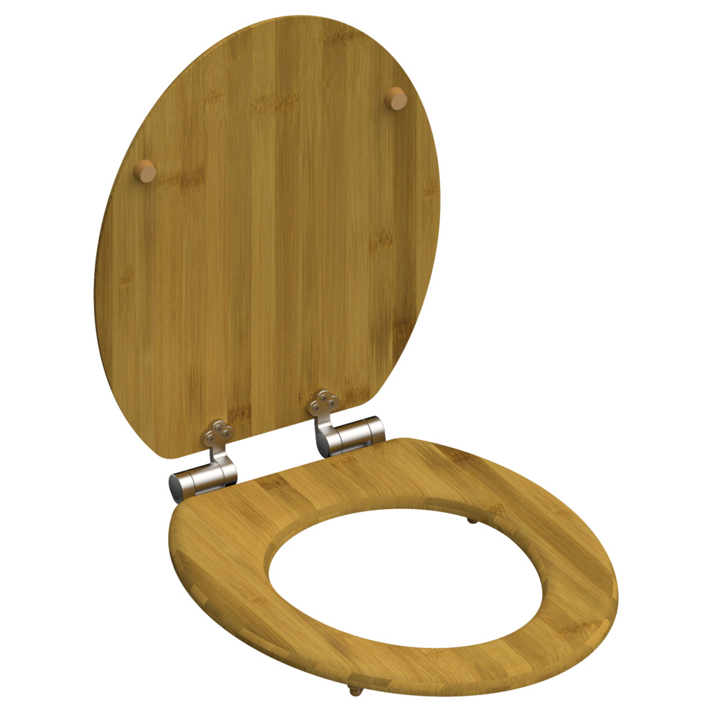 WC-Sitz Bambus dark Holzoptik image number 3
