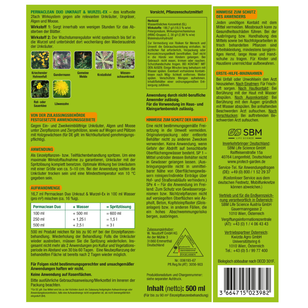Protect Garden Permaclean Duo Unkraut & Wurzel‑Ex Konzentrat 500 ml image number 2
