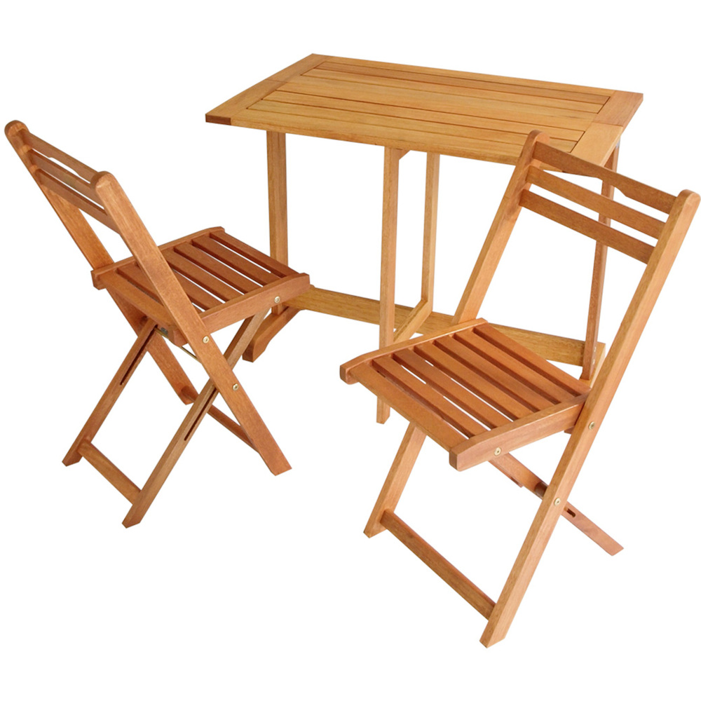 Balkonset 3-teilig aus Eukalyptus ge&ouml;lt image number 0