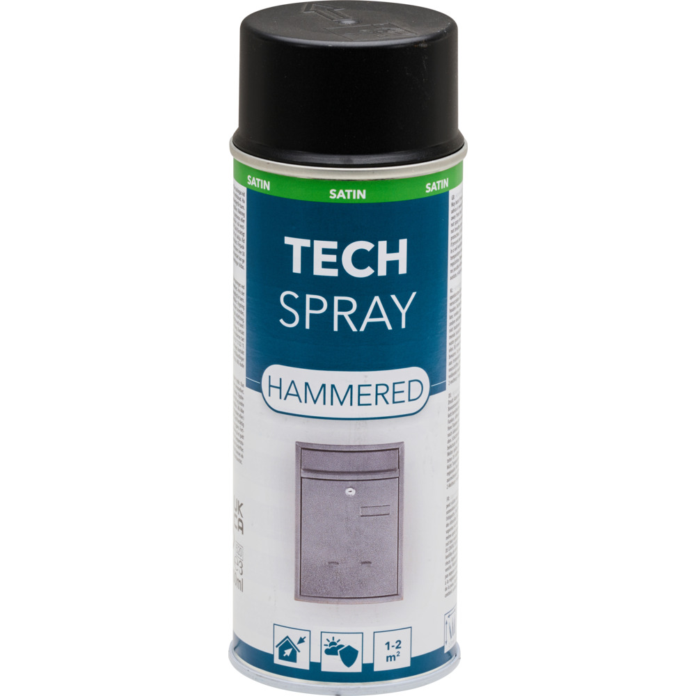 Tech Spray Hammerschlag Seidenglanz 400 ml schwarz image number 1