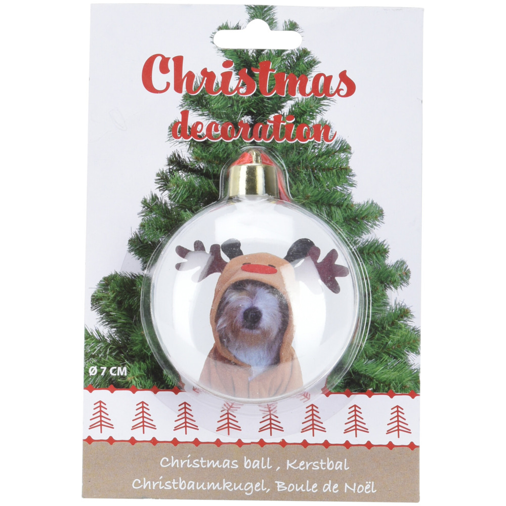Weihnachtskugel für Fotos 7 cm mit Aufhänger image number 1