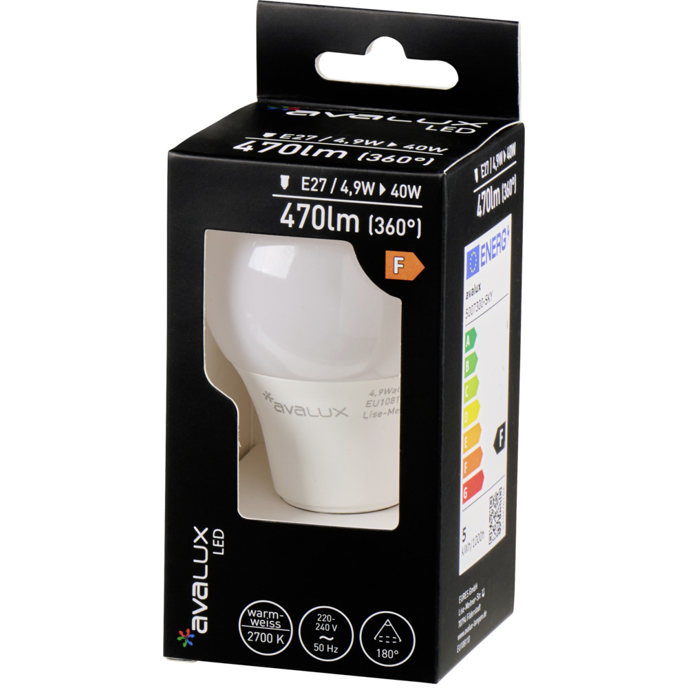 LED-Lampe 4,9 W in Birnenform mit E27-Sockel image number 1