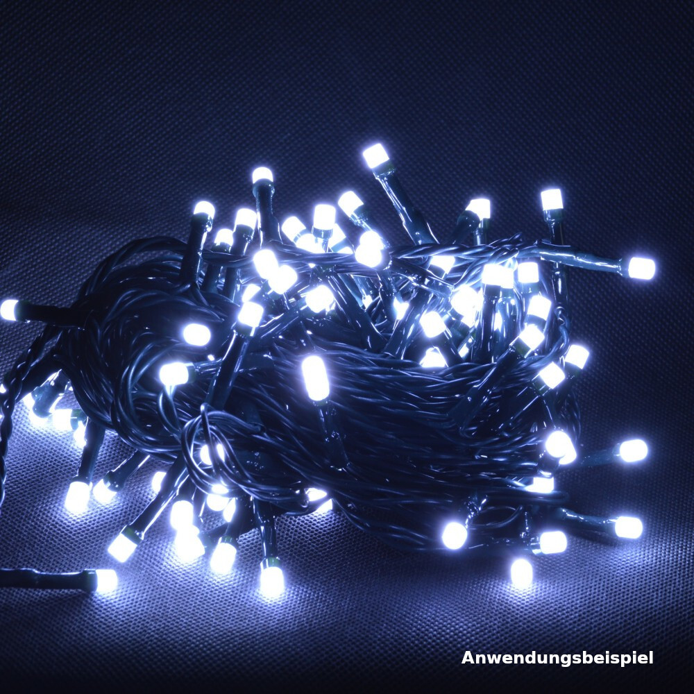 LED-Lichterkette mit 120 kaltweißem und buntem LEDs, 8 Funktionen und Timer image number 3