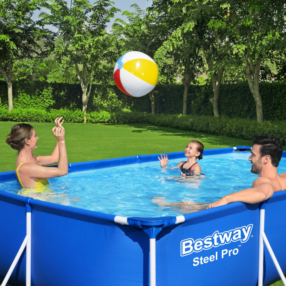 Bestway® Steel Pro Frame Pool-Set eckig mit Filterpumpe image number 4