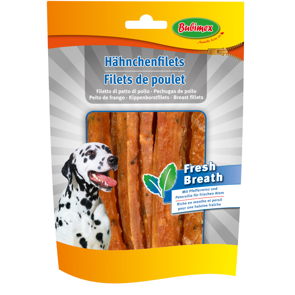 Hunde-Leckerli Hähnchenbrustfilet ''Fresh Breath'' 100 g