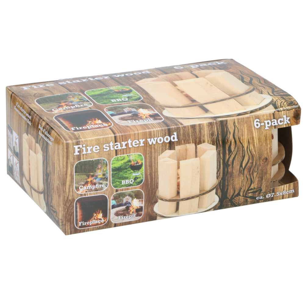 Feueranzünder Holz 6er Pack