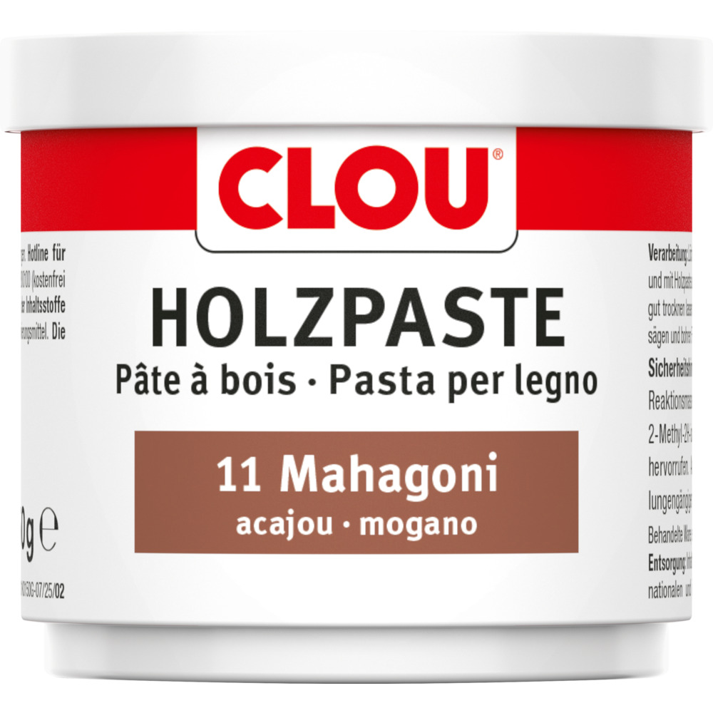 Clou&reg; Holzpaste-Dose Holzreparaturmasse Nr.11 mahagoni