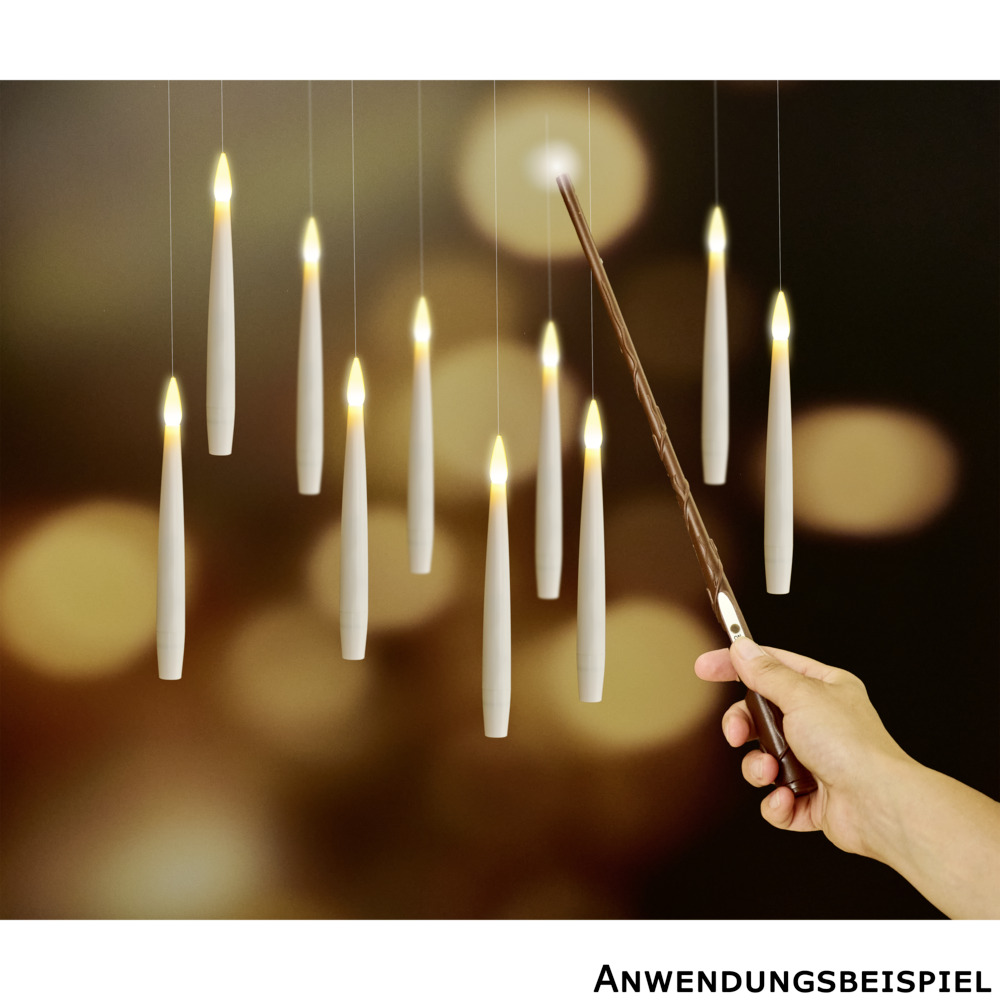 Schwebende LED-Stabkerzen 10er Set Fernbedienung image number 1