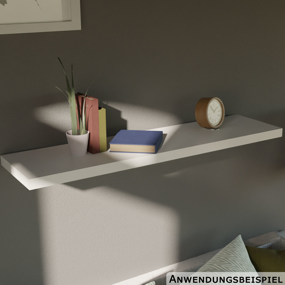 Wandregal weiß 100 x 23,5 cm