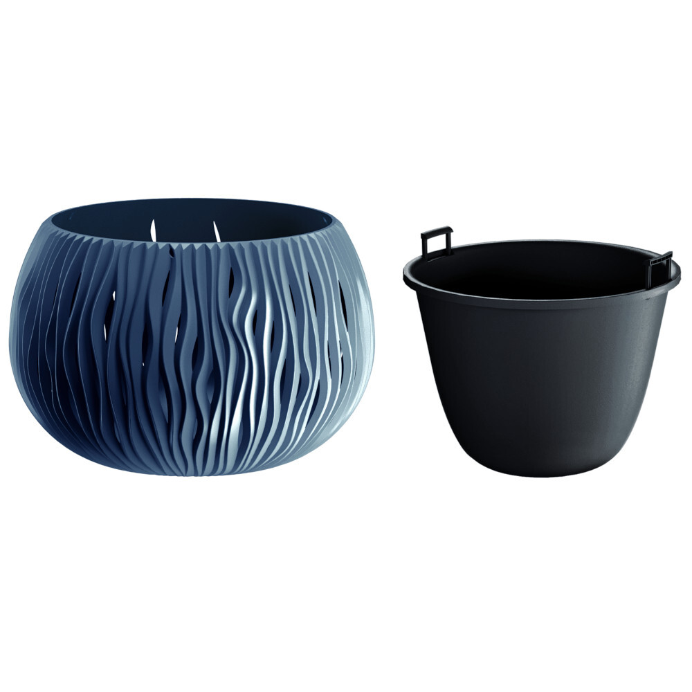 Prosperplast Blumentopf Sandy Bowl Ø 29 cm Anthrazit