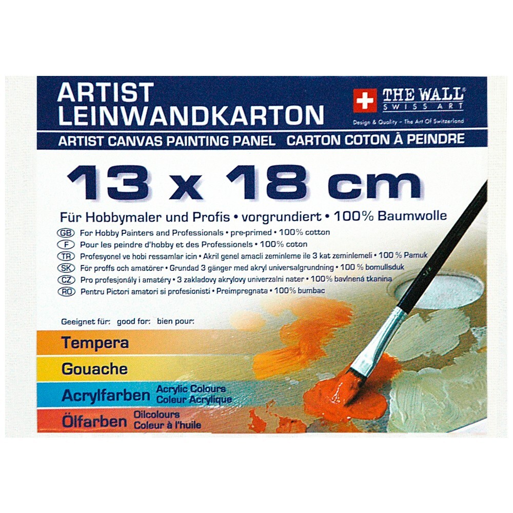 The Wall Artist Leinwandkarton 13 x 18 cm in Weiß