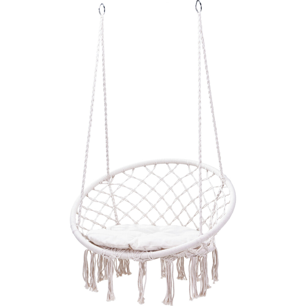 Schaukel-Hängesessel mit Sitzkissen und Befestigungsmaterial image number 2