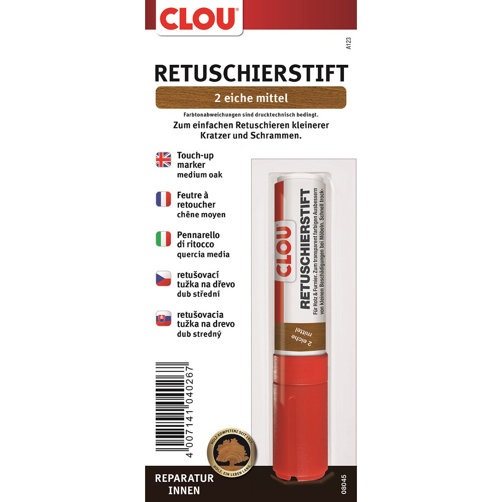 Clou Retuschierstift Nr. 2 Eiche mittel, 1 Stück image number 0