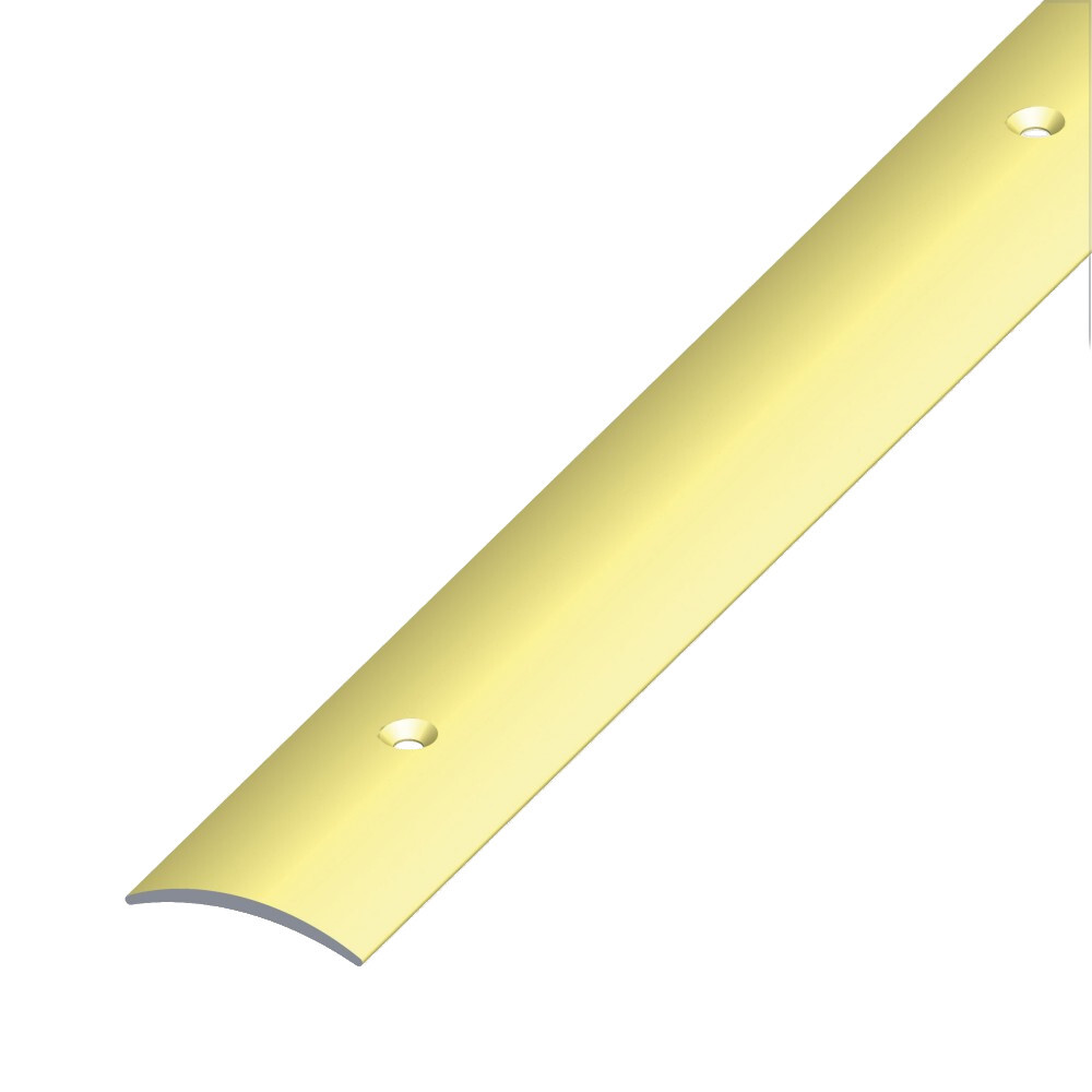 Übergangsprofil gewölbt 100 x 3 x 0,5 cm aus eloxiertem Aluminium in messing, gelocht