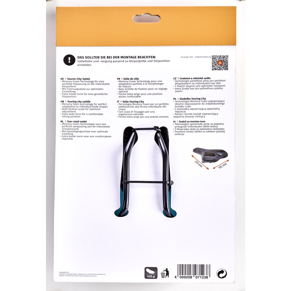 Touren-City-Sattel mit Memory Foam schwarz image number 2