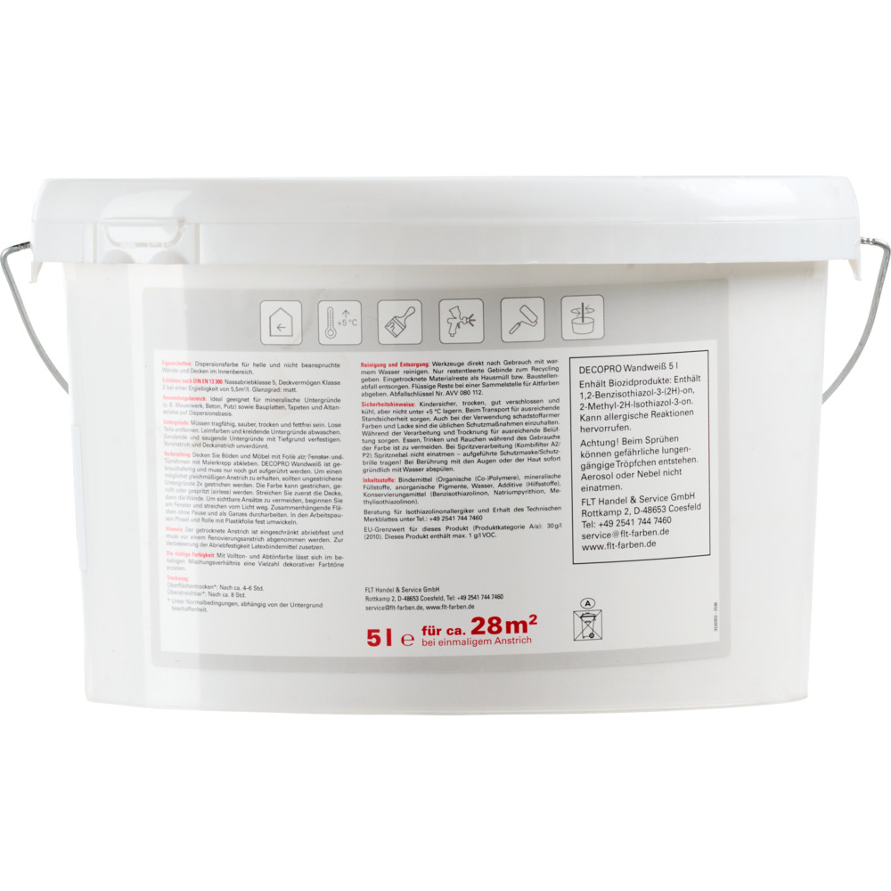 DECOPRO Wandwei&szlig; 5 Liter matt image number 1