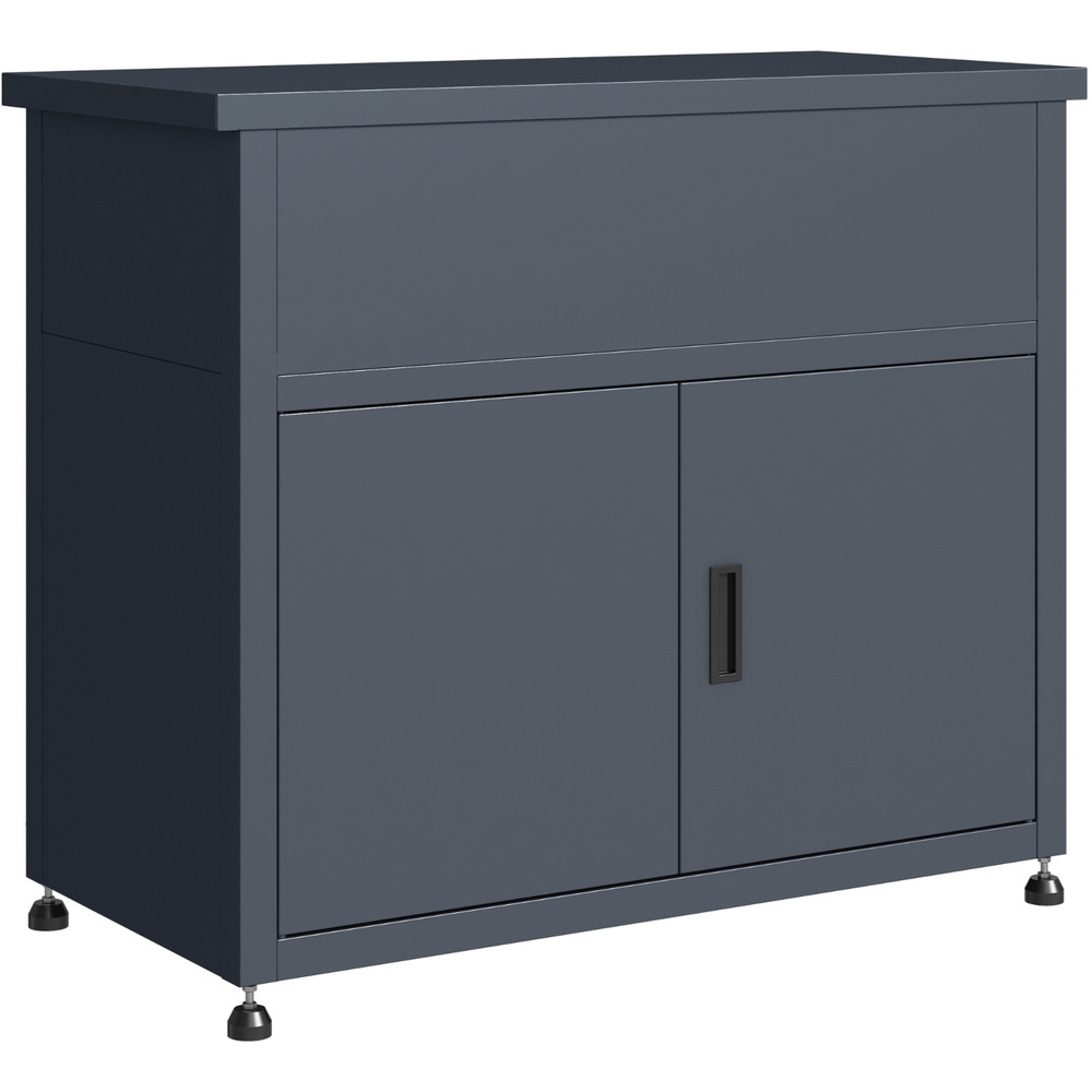 Gartenschrank mit Pflanzkasten, Stahl anthrazit